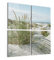 DEQORI Glasbilder Echtglas | Motiv Dünen an Nordseeküste | quadratisch 4-teilig 100x100 cm | große XXL Deko | Wandbilder für Wohnzimmer, Schlafzimmer, Flur & Küche | moderne Wanddeko