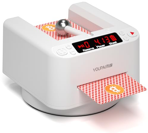 VQP Automatischer Kartenhändler, 360° Rotierender Kartenhändler Maschine für UNO Casino Spiele 3 Decks Kartenhändler, Blackjack Tisch Poker Zubehör, Wiederaufladbarer Automatischer Kartenspender für