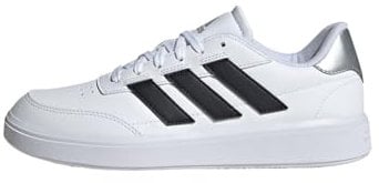 adidas Courtblock Shoes, Zapatos Mujer, Cloud White/Core Black/Silver, 42 EU