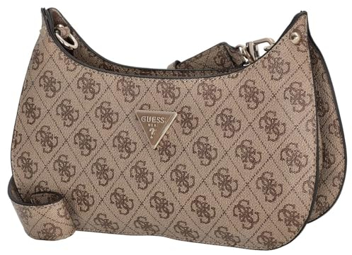 GUESS Damen Schultertasche Meridian Latte Logo