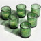 Vohocandle Grüne Teelichthalter aus Glas, gerippt, für Hochzeit, Party, Tischdekoration, Glas-Teelichthalter als Geburtstagsgeschenk (5 cm x 6 cm, grün), 12 Stück