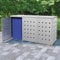 Hommdiy Mülltonnenbox für 4/3/2/1Tonnen 240L, Edelstahl,Mülltonnenverkleidung Gartenbox Müllcontainer,Silber (3 Bins)