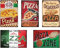5 cartelli in metallo retrò con deliziosa pizza, per negozio/garage/bar/club/caffè/divertente decorazione da parete per casa, garage, bar, 20,3 x 30,5 cm