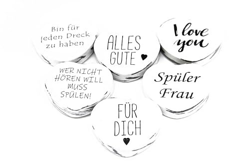KAMACA 6 er Set Magische Handtücher Zauberhandtuch aus Baumwolle Party Zaubertuch Freund Freundin Adventskalender Mitgebsel Kindergeburtstag (6er Set Sprüche in Herzform)