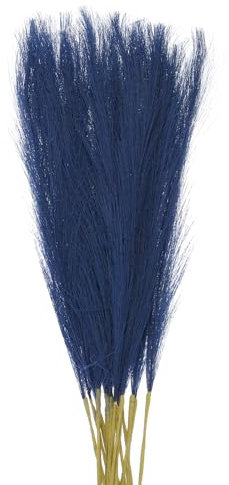QUARKZMAN 18Pcs Brins de Fausse Herbe de Pampa, 55 cm, Décoration Moelleuse en Fausse Herbe de Pampa Artificielle pour Salon, Fête, Mur, Vase, Décoration de Mariage, Bleu