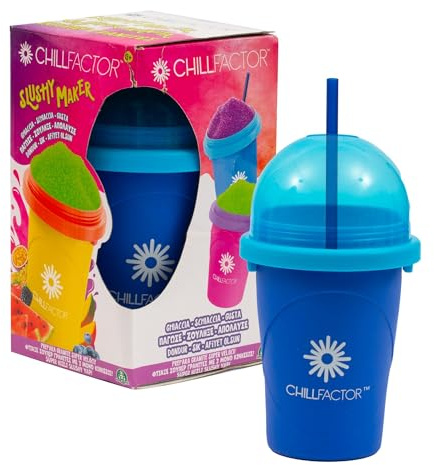 Giochi Preziosi Chill Factor- Il Bicchiere Che Ti Permette Di Creare Deliziose Granite Senza Ghiaccio E Frullatore, Colore Azzurro, Per Bambini A Partire Dai 4 Anni