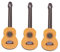 TOYANDONA 3St Gitarren-Requisiten Schreibtischaufsatz Mini-Spielzeuggitarre bürodeko büro Dekoration Puppe Heimzubehör Mini-Gitarre aus Holz Mini-Instrument- Ballade Modell Toilette
