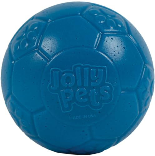 Jolly Pets Mini Jolly Soccer Ball; Floating-Bouncing Dog Toy; 4 Ocean Blue