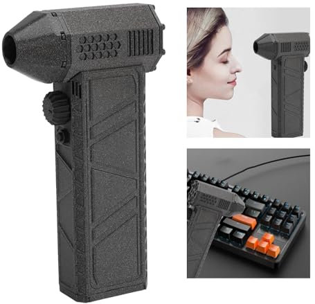 Electric Air Duster with Type C Fast Charging Port, 200,000 RPM Rechargeable Air Duster Delivers Speed of 52m/S, Built-in Battery Mini Blower for PC & Car & Pet Hair