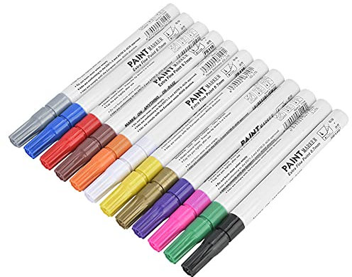 ZPSHYD DIY Album Pen Needle Tube Paint Pen, White Graffiti Marker 0.7mm, DIY Album Art Markers, Fine Point Permanent Pens