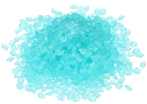 MisFun 10000 Stück Edelsteine für Kinder, Leuchtsteine Bunt Diamant, Leuchtsteine Garten, Dekosteine Garten Fluoreszierende Steine, Deko Diamanten für Garten Aquarium Kinderzimmer Balkon Deko(Blau)