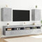 Buzaza TV-Wandschränke 2 STK. TV Board HäNgend TV Unterschrank Wohnwand HäNgend TV Sideboard Wohnzimmer WohnwäNde Betongrau 40,5x30x60 cm Holzwerkstoff