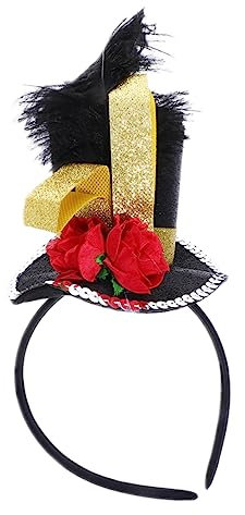 JEWEDECO Chapeau Rétro Rose Pour Fêtes Accessoire De Costume Pour Halloween Et Noël Élégant Et Chic Pour Célébrations Festives