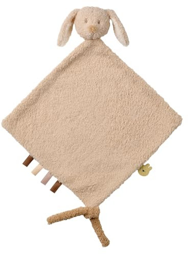 Nattou Grand Doudou Plat en Polyester, Lapin, Compagnon de Route dès la Naissance, 35 x 35 cm, Teddy, Beige