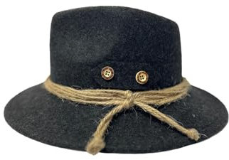 Edelnice Trachtenmode Jägerhut aus 100% Wolle mit echter Feder, in versch. Farben pink Gr. 55-60 (DE/NL/SE/PL, Numerisch, 60, Anthrazit)