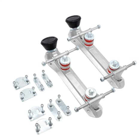 Maodom Rollschuh-Grundplatte, Rollschuh-Aufsatz für Schuhe,Vierrädriger zweireihiger Platten-Skate-Basisboden - Aluminiumlegierung Drift Skates Platte, Schuhe Modifikation Teile Zubehör für