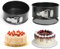 WEFINEST Springform 16 cm Rund,Schwarz Kuchenform Rund Antihaftbeschichteter Kohlenstoffstahl Kleine Backformen Set,Springform Klein für Käsekuchen Mousse-Kuchen Chiffon-Kuchen