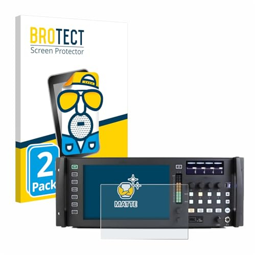 BROTECT Schutzfolie für Behringer Wing Rack | 2 Stück Entspiegelnder Displayschutz Made in Germany Matte Displayschutz-Folie Anti-Reflex Anti-Fingerprint Einfache Montage