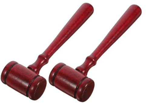 SUPVOX Wooden Hammer Toy Judge Hammer Prop Mini Judge Gavel for Boys and Girls' Dress-up Parties