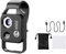 Cpolebev Lente per Microscopio con Ingrandimento 200 X Lente Macro Tascabile Micro-Tipo con Luce LED Mobile per iOS Android Tutti Gli Smartphone,Nero