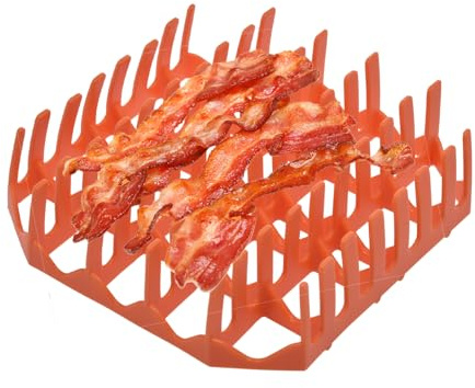 Air Fryer Bacon Rack für den Ofen, Mikrowelle antihaftbeschichtet, Con-Con Rack Tray, Wurst, Roll-Pizza, Tachitos, Küche, Gadget, Frühstück, Air Fryer, Zubehör zum Kochen