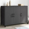 Pangshiyuan Highboard mit RGB-LED-Beleuchtung, Holzwerkstoff, Platzsparend, Stauraum mit Türen, Grau Sonoma, 69x32.5x200 cm