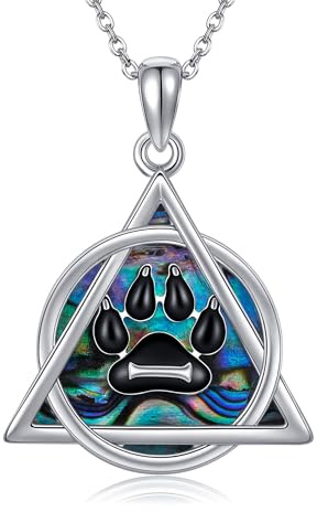 Therianische Halskette Sterling Silber Therianisches Dreieck Halskette Paw Viking Schmuck Geschenke für Frauen