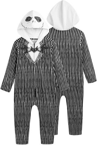 Disney Nightmare Before Christmas Jack Skellington Hooded Jumpsuit Toddler