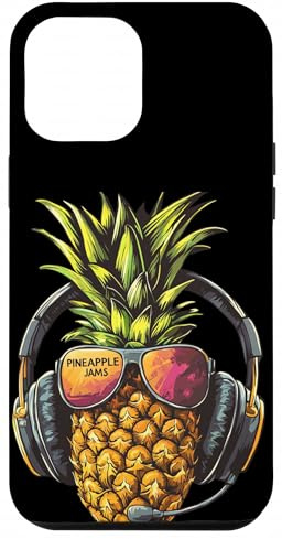 Jamming Pineapple with Bold Sunglasses and Headphones Case for iPhone 12 Pro Max