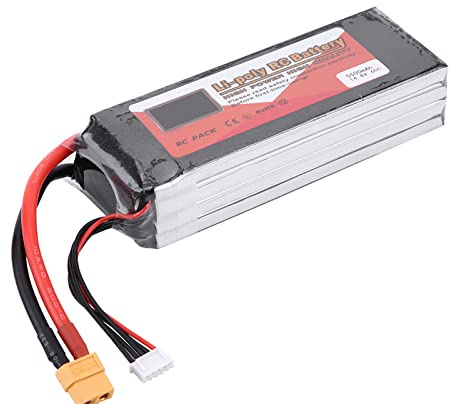 Cufaee LiPo-Akku, 4S 14,8 V, 1500 mAh, 5000 mAh, 5500 mAh, wiederaufladbarer LiPo-Akku mit XT60-Stecker für Heli-Flugzeug-Drohnen-FPV-Rennen (14,8 V 5500 mAh 60 C XT60-Stecker)