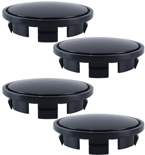 Gutol Lot de 4 enjoliveurs pour VW, noirs, cache-moyeux, finition mate 3B7601171, 65 mm