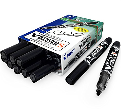 Pilot, Whiteboard-Marker, extra-feine Rundspitze, schwarze Tinte, 10 Stück