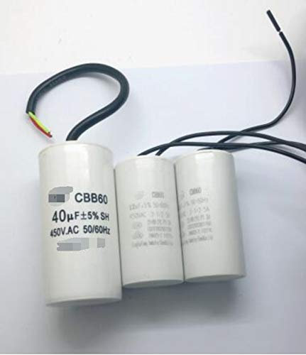 NO LOGO LSB-Capacitor, 1pc Startkondensator CBB60 Waschmaschine Kondensator 4/5/6/8/10/15/20 / 25UF Pumpe trocken Dehydratation 450V (Größe : 3UF 450V 62X30MM)