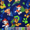 MAGAM-Stoffe Paw Jersey Kinder Stoff Oeko-Tex Meterware 50cm (08. One Team dunkelblau)