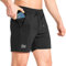BROKIG Herren Sport Shorts Schnell Trocknend Kurze Hose Sporthose Trainingsshorts für Laufsport(Schwarz,S)