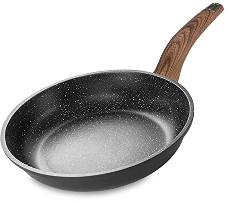 Pfanne,Bratpfanne 28cm Induktion Geeignet Antihaft Beschichtete Pfanne mit Echten Steinpartikeln für Alle Herdarten