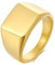 Siegelring Damen Gold, Vintage Ring Edelstahl Damen Verlobungsring mit Gravur 60 (19.1)