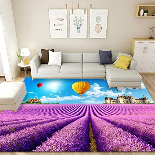 DJHWWD Webteppich lila Teppich Rund Klein Gamer Teppich 3D-Wohnzimmer-Schlafzimmer Voller Shop-Haushaltsraum 100x200cm Home Teppich Outdoor Teppich Quadratisch