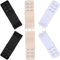 Smukdoo Bra Strap Extenders, Women Elastic Extensions Bra Extender Set 6 Piece,Skin,White,Black