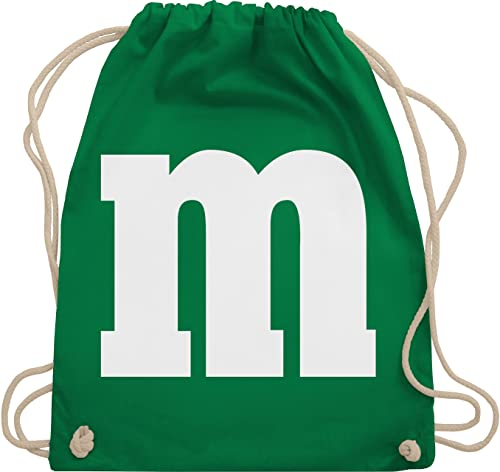 Turnbeutel Rucksack - Karneval Fasching - Taschen - Gruppen M und M Aufdruck I M&M Kostüm Gruppe I MundM & M I MM I Fastnacht I Fasnacht I Fasnet - Unisize - Grün - rucksäcke jga karnevalsbeutel