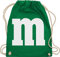 Turnbeutel Rucksack - Karneval Fasching - Taschen - Gruppen M und M Aufdruck I M&M Kostüm Gruppe I MundM & M I MM I Fastnacht I Fasnacht I Fasnet - Unisize - Grün - rucksäcke jga karnevalsbeutel