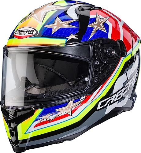 CABERG HELMET AVALON X TRACK BLACK/YELLOW FLUO/RED FLUO/BLUE L