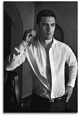 NOGRAX Milo Ventimiglia Poster Bild Druck Leinwand Gemälde Schlafzimmer Ästhetik 16x24inch(40x60cm) Unrahmen-Stil