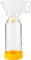Dispositivo espaciador antiestático Inhaler Spacer, cámara de inhalador, uso con inhalador de dosis medida, sin BPA ni látex para niños. (Amarillo)