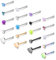 Chriscoco 20G Nasenpiercing Stecker Chirurgenstahl Titan Nostril Piercing Zirconia Opal Nasenringe Silber Nasenstecker Nasenpiercing Schmuck für Damen Herren