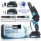 Mini motosega a batteria, 6 pollici portatile sega a catena elettrica con 2 Pack 6500mAh batterie ricaricabili, mini motosega portatile a batteria, sega a mano elettrica per taglio di legno albero