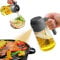 YARRAMATE Bottiglia dispenser per olio d'oliva per cucina, spruzzatore 2 in 1 per cucinare, 470 ml, bottiglia spray in vetro con versatore, nebulizzatore per olio alimentare (05_Grigio)