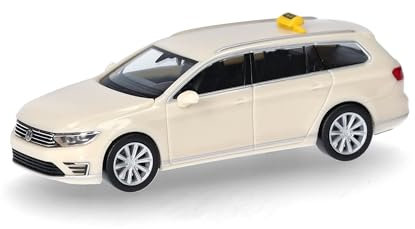 Herpa Modellauto VW Passat Variant GTE Taxi, Miniatur im Maßstab 1:87, Sammlerstück, Made in Germany, Modell aus Kunststoff