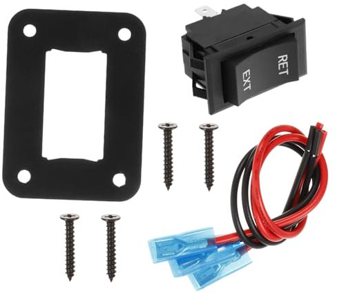 CHICAMPERA 20A Kippschalter für Rv Pin Polaritätsumkehrschalter Boot Wippschalter mit Kabelsatz für Rv Stabilisator und Wagenheber Einfach zu Installieren Robust und Zuverlässig