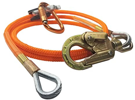 ProClimb 5/8 Arborist Flip Line Lanyard Fall Protection Better Grab Rope Grab Swivel Kit (5/8' x 12')